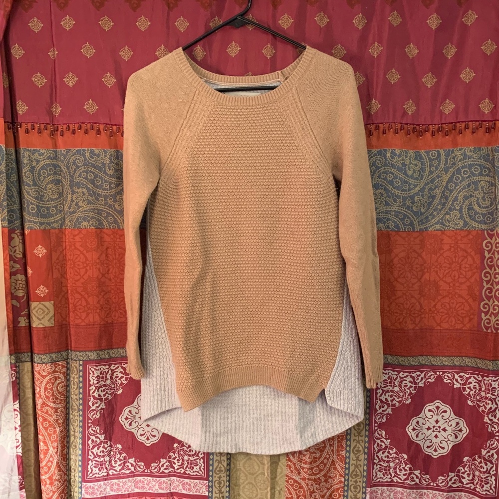 Loft 2 tone Waffle Sweater